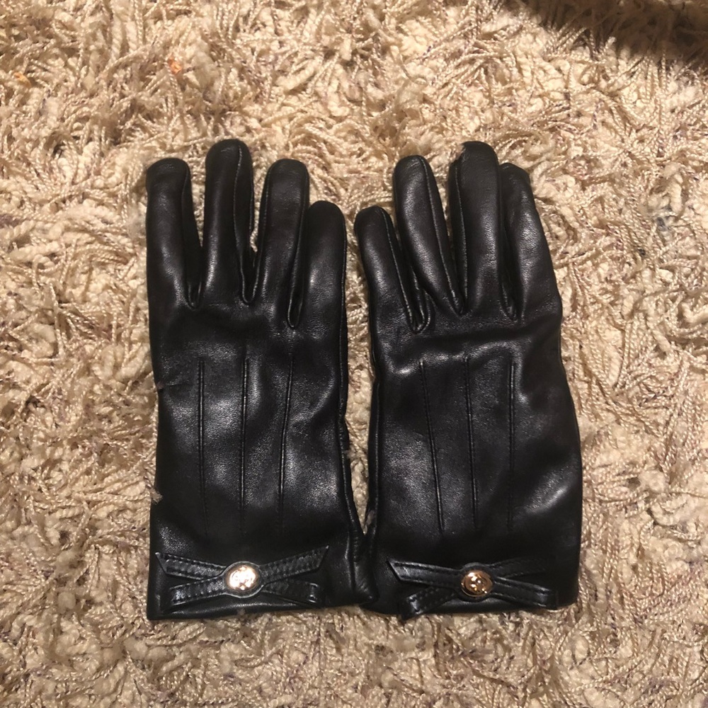 Coach leather gloves